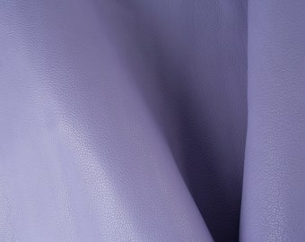 Light Violet Italian Leather Pieces, Soft Calf Hide Scraps