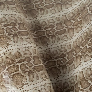Light Green Python Embossed Italian Leather Scrap Pieces, Art 2