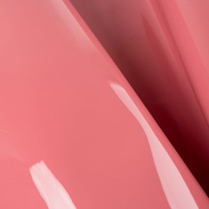 PINK SALMON Glossy Brevetto Mancanza ITALIAN Pelle Vitello mucca Nascondi Rottami Pezzi quadrati Campioni campioni 5x5-20x20in.