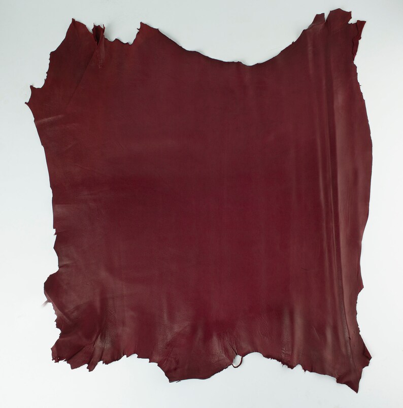 Burgundy ITALIAN GARMENT Lambskin Sheep Leather Hide Skin Etsy