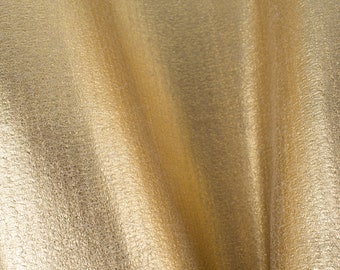 Embossed Gold Italian Lambskin Leather Hide with Sparkles (3+ sqf)