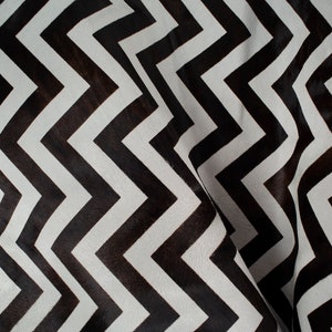 Milk/Black PRINT ITALIAN Cavallino Leather Pony hide skin, skins hides