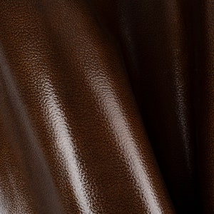 Brown Embossed Print ITALIAN Lambskin sheep leather hide skin hides nappa  4+ sqf