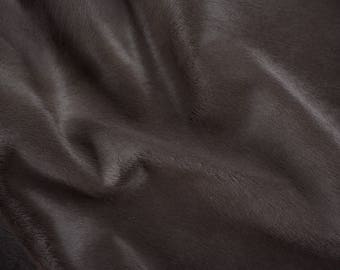 DARK GREY ITALIAN Cavallino Leather Pony hide skin, skins hides