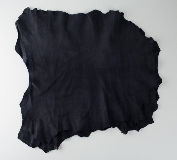 DARK GRAPHITE ITALIAN Goat Suede Velours Leather Hide Skin Hides