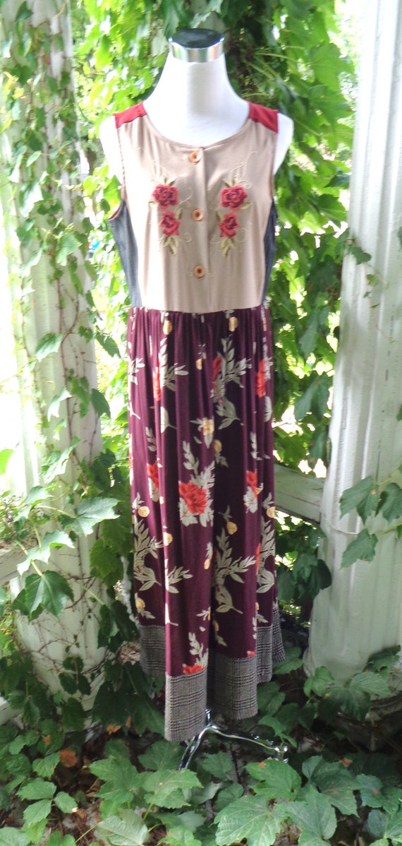 Carole Little USA New Patch Quilt Jumper Dress 12