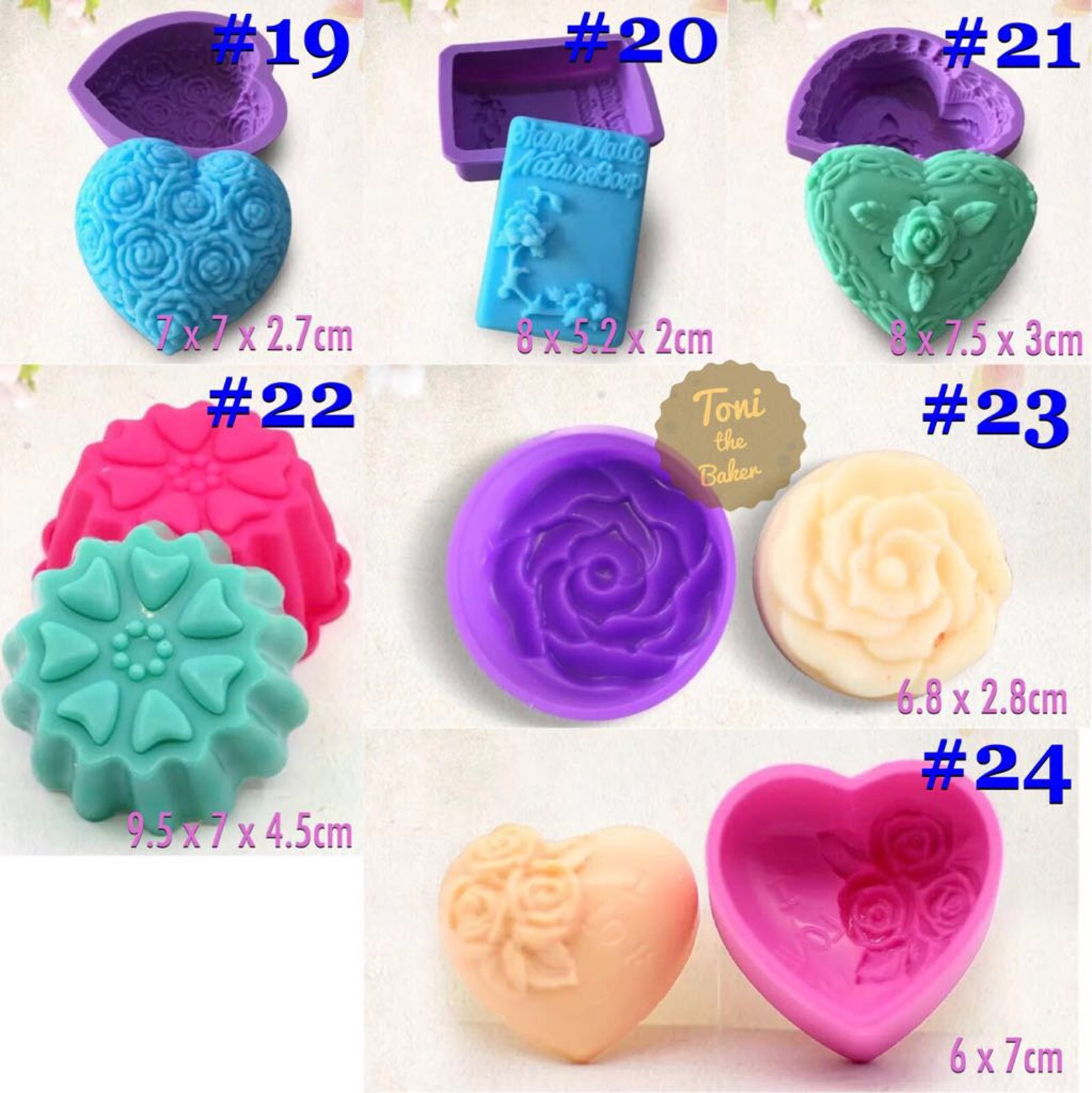 Soap Molds 1cavity100 Hand Made Silicone Soap Molds Etsy