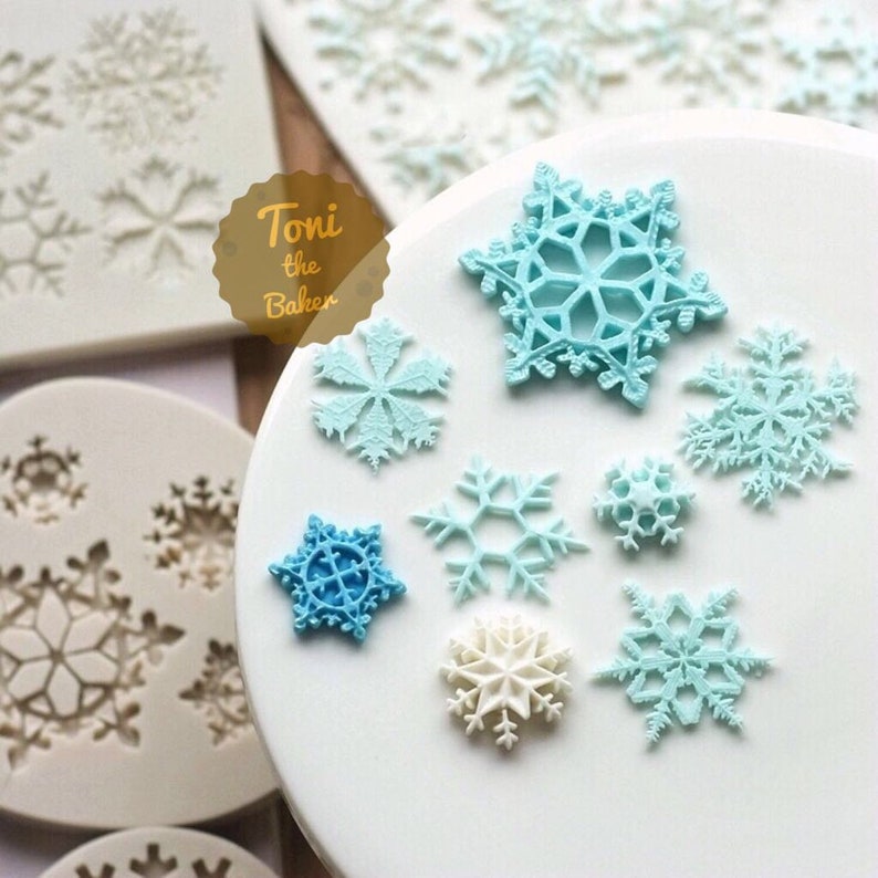 Christmas Snowflake Silicone Fondant Cake Mold Soap Mould Clay Chocolate SO