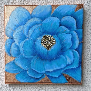 small abstract original painting, acrylic on canvas, hand-painted