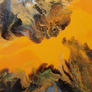 Abstract original painting, acrylic on canvas, hand-painted