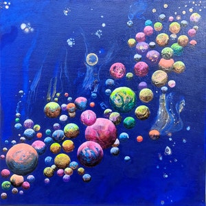 Quadro originale astratto, acrilico su tela, dipinto a mano, arte moderna