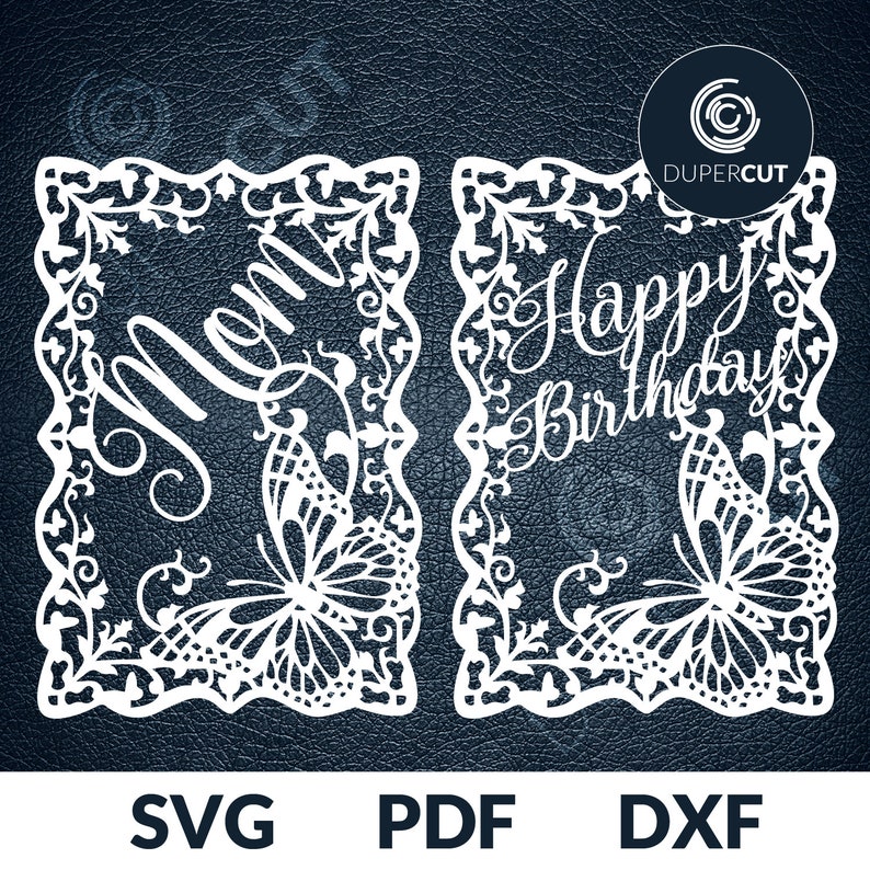 Download SVG / PDF / DXF cut file Paper Cutting Template happy | Etsy