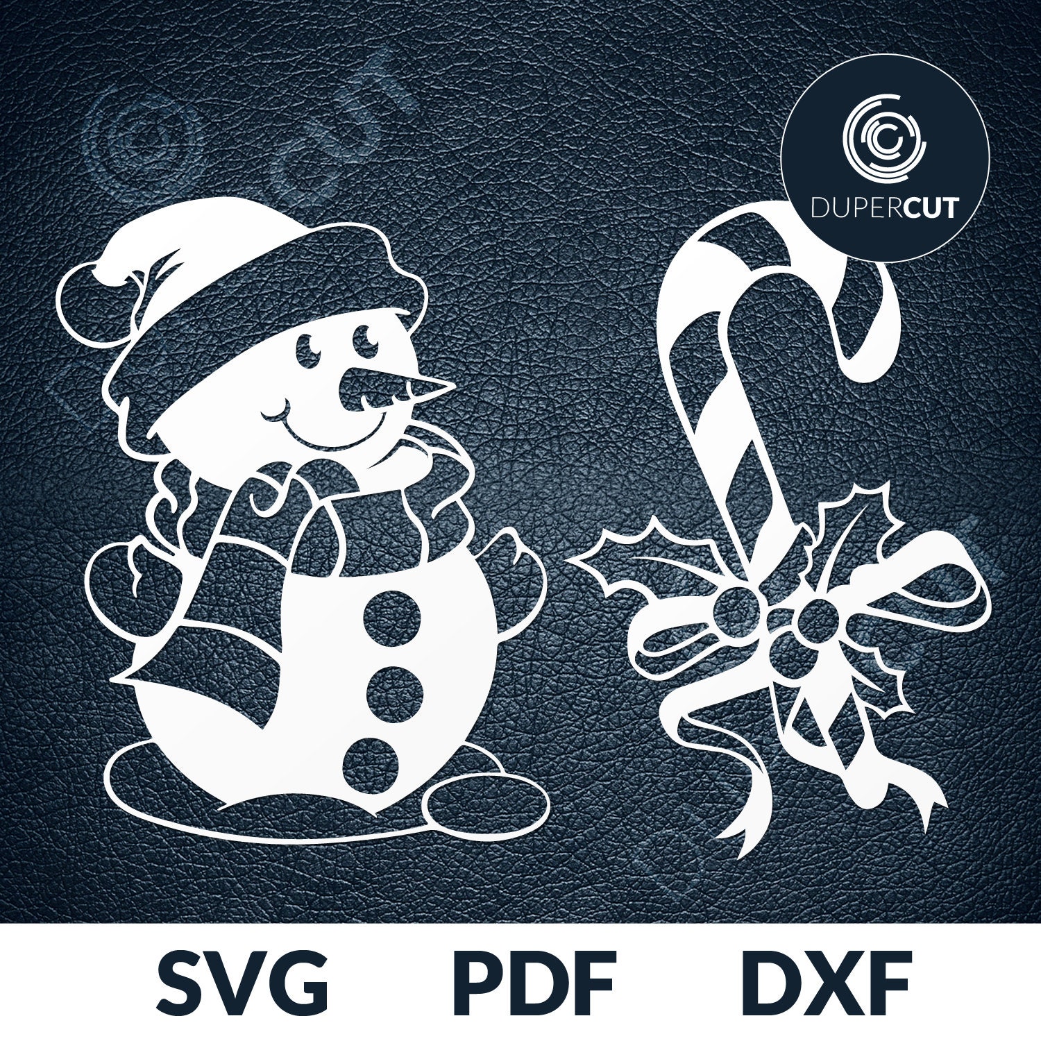 Download SVG / PDF / DXF cut file Paper Cutting Template Snowman | Etsy
