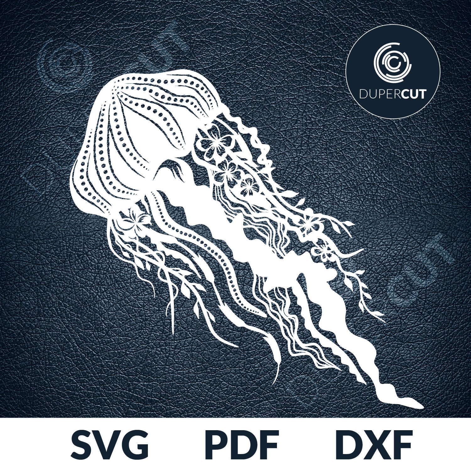 Download SVG / PDF / DXF cut file Paper Cutting Template Jelly Fish ...
