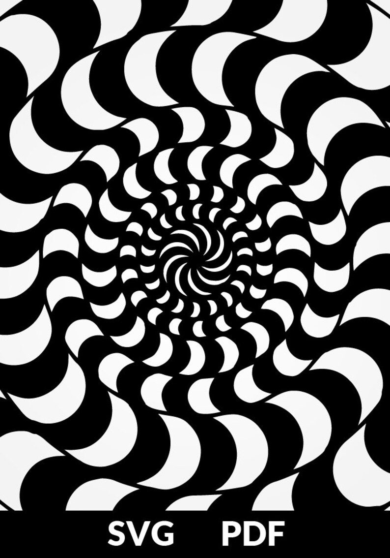 Download 2 designs SVG / PDF cut file Paper cutting template optical | Etsy