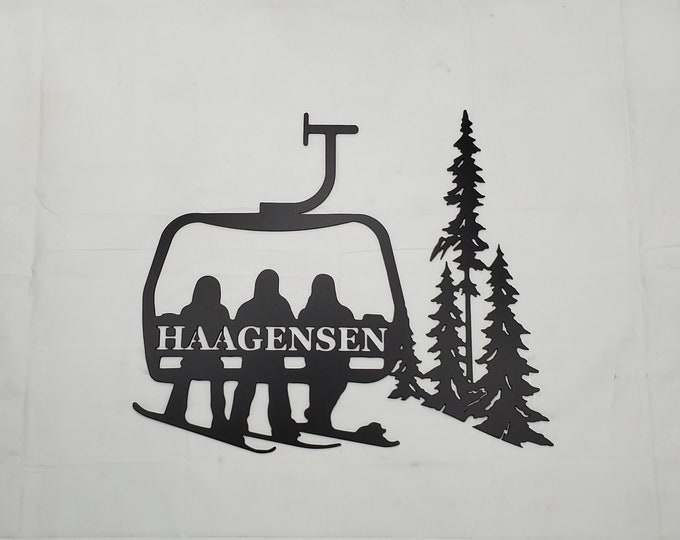 Personalized Ski Lift Monogram