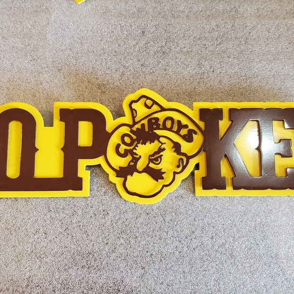 University of Wyoming Pistol Pete "Go Pokes" Sign