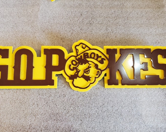 University of Wyoming Pistol Pete "Go Pokes" Sign