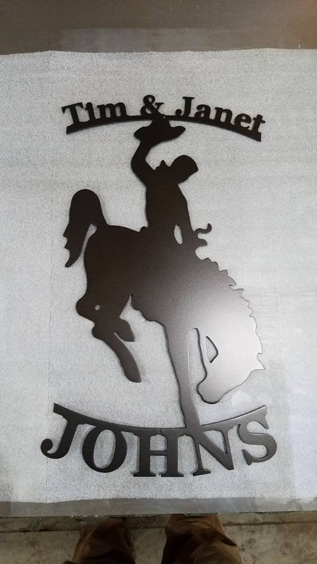 Personalized Steamboat (bucking Horse & Rider) Arched Text Sign - Etsy