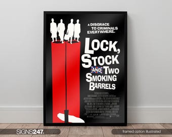 Lock, Stock And Two Smoking Barrels Poster | Jason Flemyng | Dexter Fletcher | Nick Moran | 1998 | Movie Poster | Wall Art Print | All Sizes