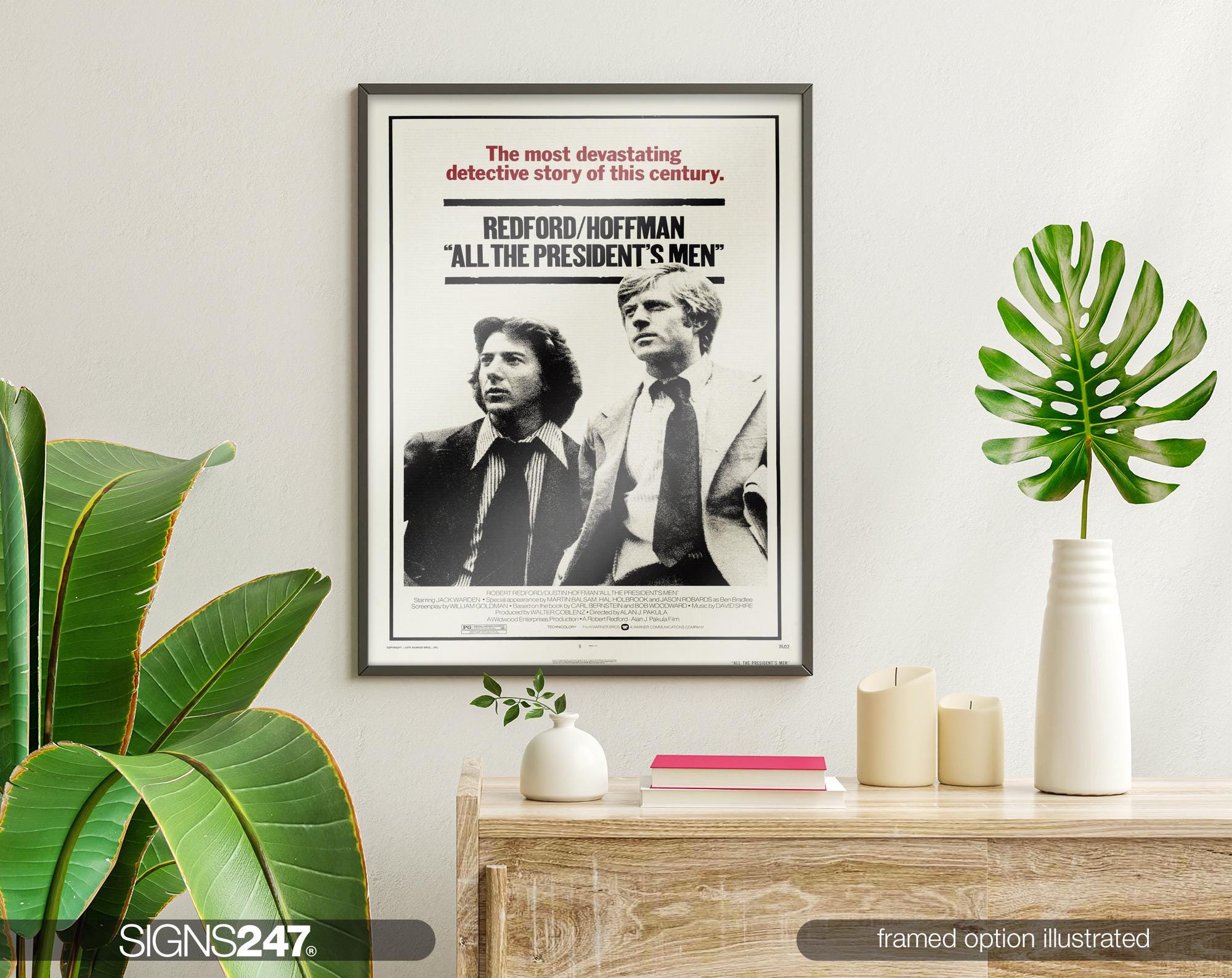 thumbnail image 2 of All The President's Men Vintage Movie Poster Reproduction 20x30 Redford Hoffman 2 of 4