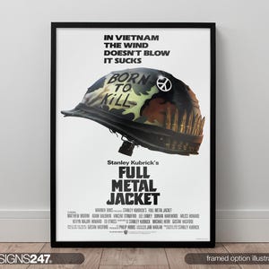 Full Metal Jacket Vietnam War Poster | Movie Poster | Movie Prints For Cinema Rooms | Wall Art | Home Decor | A0 A1 A2 A3 A4 A5