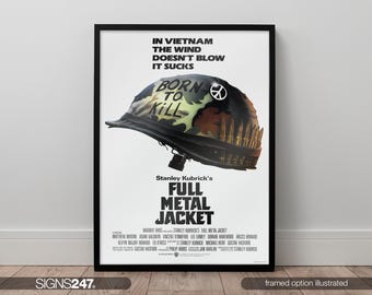 Full Metal Jacket Vietnam War Poster | Movie Poster | Movie Prints For Cinema Rooms | Wall Art | Home Decor | A0 A1 A2 A3 A4 A5