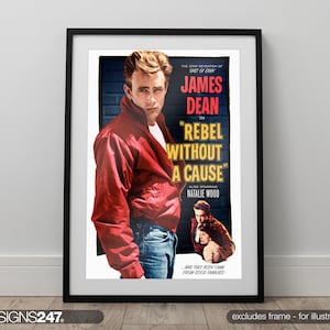 Rebel Without A Cause James Dean Poster | Movie Poster | Movie Prints For Cinema Rooms | Wall Art | Home Decor | A0 A1 A2 A3 A4 A5