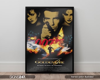 Póster de Goldeneye de James Bond 007 con Pierce Brosnan / Póster de película / Láminas de películas para salas de cine / Arte de pared / Decoración del hogar / A0 A1 A2 A3 A4 A5