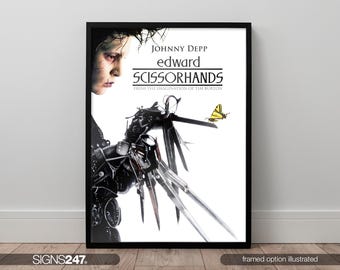 Edward Scissorhands Johnny Depp Poster | Movie Poster | Wall Art Print | A0 A1 A2 A3 A4 A5