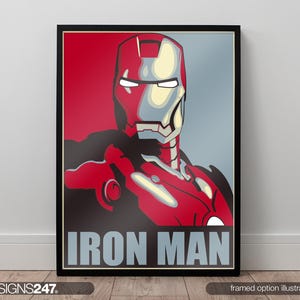 IronMan Poster | Movie Poster | Movie Prints For Cinema Rooms | Wall Art | Home Decor | A0 A1 A2 A3 A4 A5