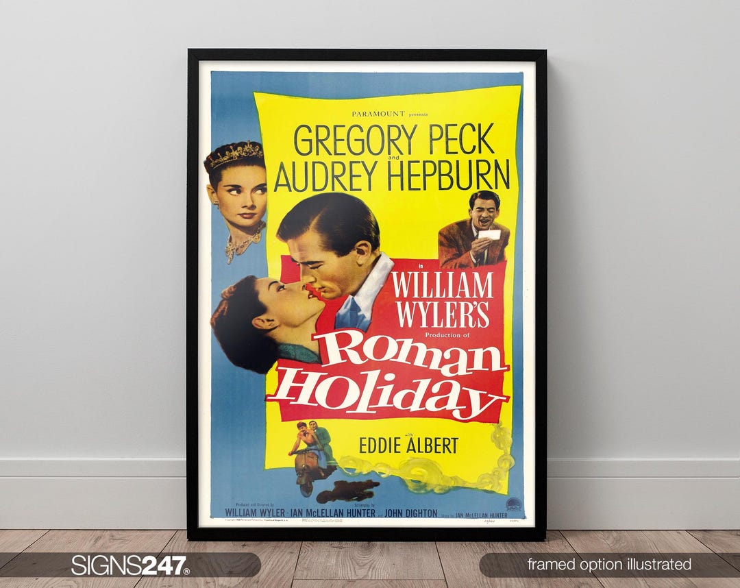 Audrey Hepburn Roman Holiday Poster | Movie Poster | Cinema Room Poster ...