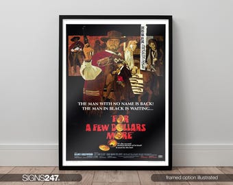 For A Few Dollars More Poster | Clint Eastwood | Lee Van Cleef | Gian Maria Volonte | 1965 | Movie Poster | Print | Art | A0 A1 A2 A3 A4 A5
