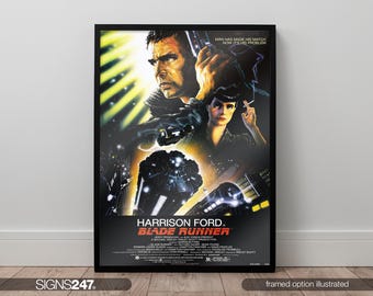 Blade Runner Harrison Ford Poster | Movie Poster | Movie Prints For Cinema Rooms | Wall Art | Home Decor | A0 A1 A2 A3 A4 A5