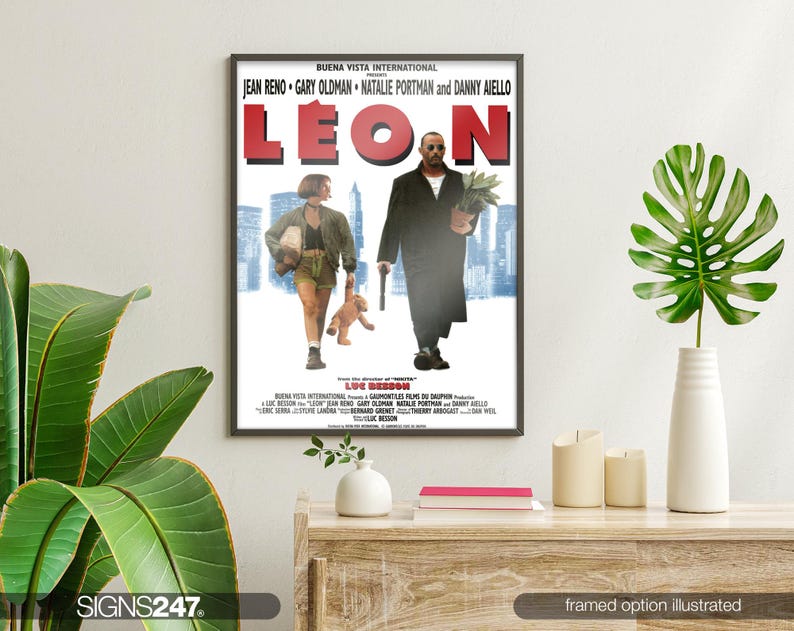 Leon The Professional Jean Reno Gary Oldman Movie Poster