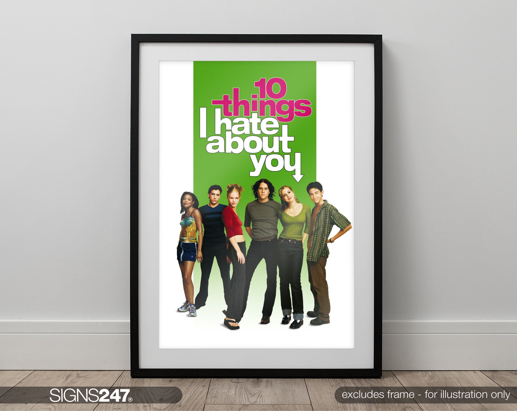 10 Things I Hate About You Movie Poster Movie Prints for Cinema Rooms Wall  Art Home Decor A0 A1 A2 A3 A4 A5 