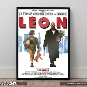 Leon The Professional Jean Reno Gary Oldman Movie Poster
