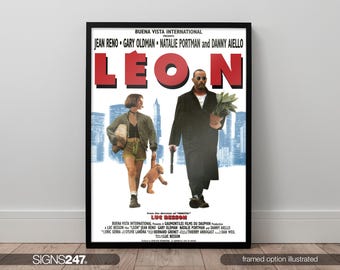 Leon The Professional Jean Reno Gary Oldman Movie Poster | Movie Prints For Cinema Rooms | Wall Art | Home Decor | A0 A1 A2 A3 A4 A5