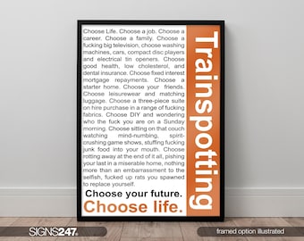 Trainspotting Poster | Movie Poster | 1996 | Movie Prints For Cinema Rooms | Wall Art | Home Decor | A0 A1 A2 A3 A4 A5