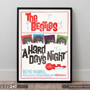 The Beatles A Hard Days Night Movie Poster