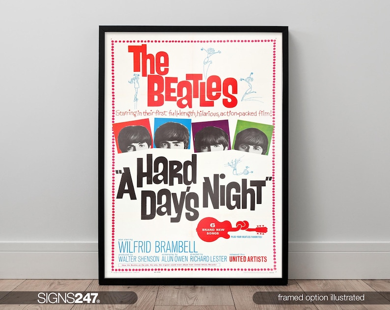 The Beatles A Hard Days Night Movie Poster