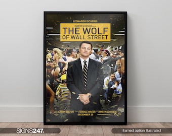 The Wolf of Wall Street Movie Poster | Leonardo Dicaprio | Martin