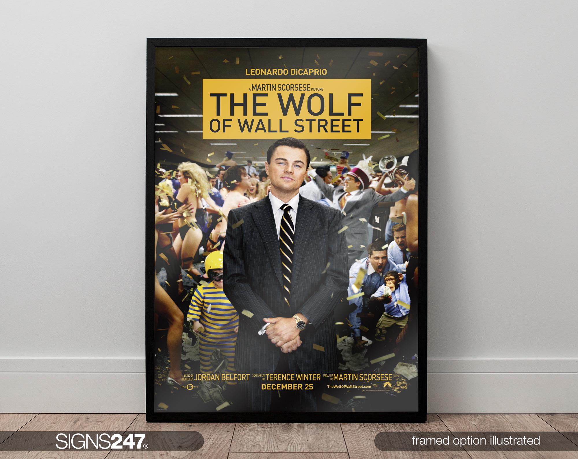The Wolf of Wall Street Movie Poster | Leonardo Dicaprio | Martin