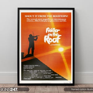 Fiddler On The Roof Poster | Chaim Topol | Norma Crane | Leonard Frey | 1971 | Movie Poster | Cinema Room Poster | A0 A1 A2 A3 A4 A5