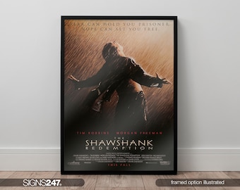 Shawshank Redemption Poster | Movie Poster | Movie Prints For Cinema Rooms | Wall Art | Home Decor | A0 A1 A2 A3 A4 A5