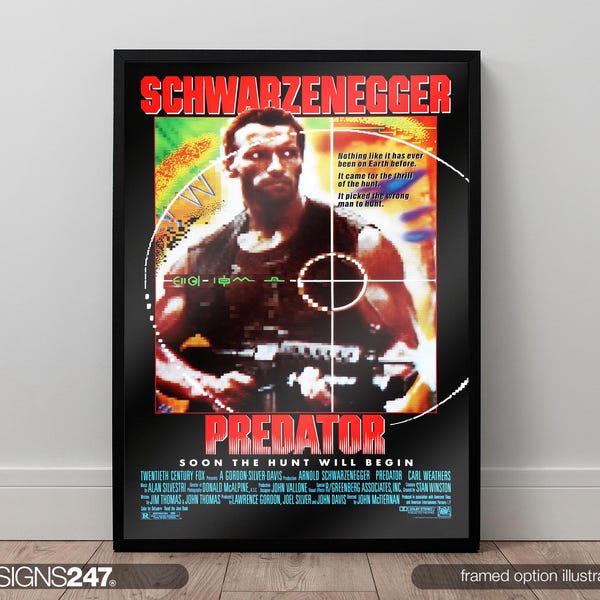 Retro Predator Poster - Etsy UK