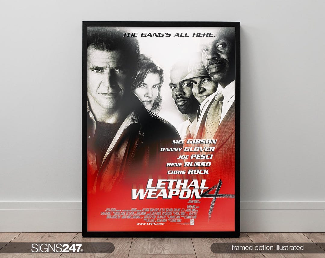 Lethal Weapon 4 Poster | Mel Gibson | Danny Glover | Joe Pesci | 1998 ...