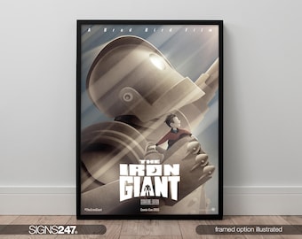 The Iron Giant Movie Poster | Vin Diesel | Brad Bird | 1999 | Movie Prints For Cinema Rooms | Wall Art | Home Decor | A0 A1 A2 A3 A4 A5
