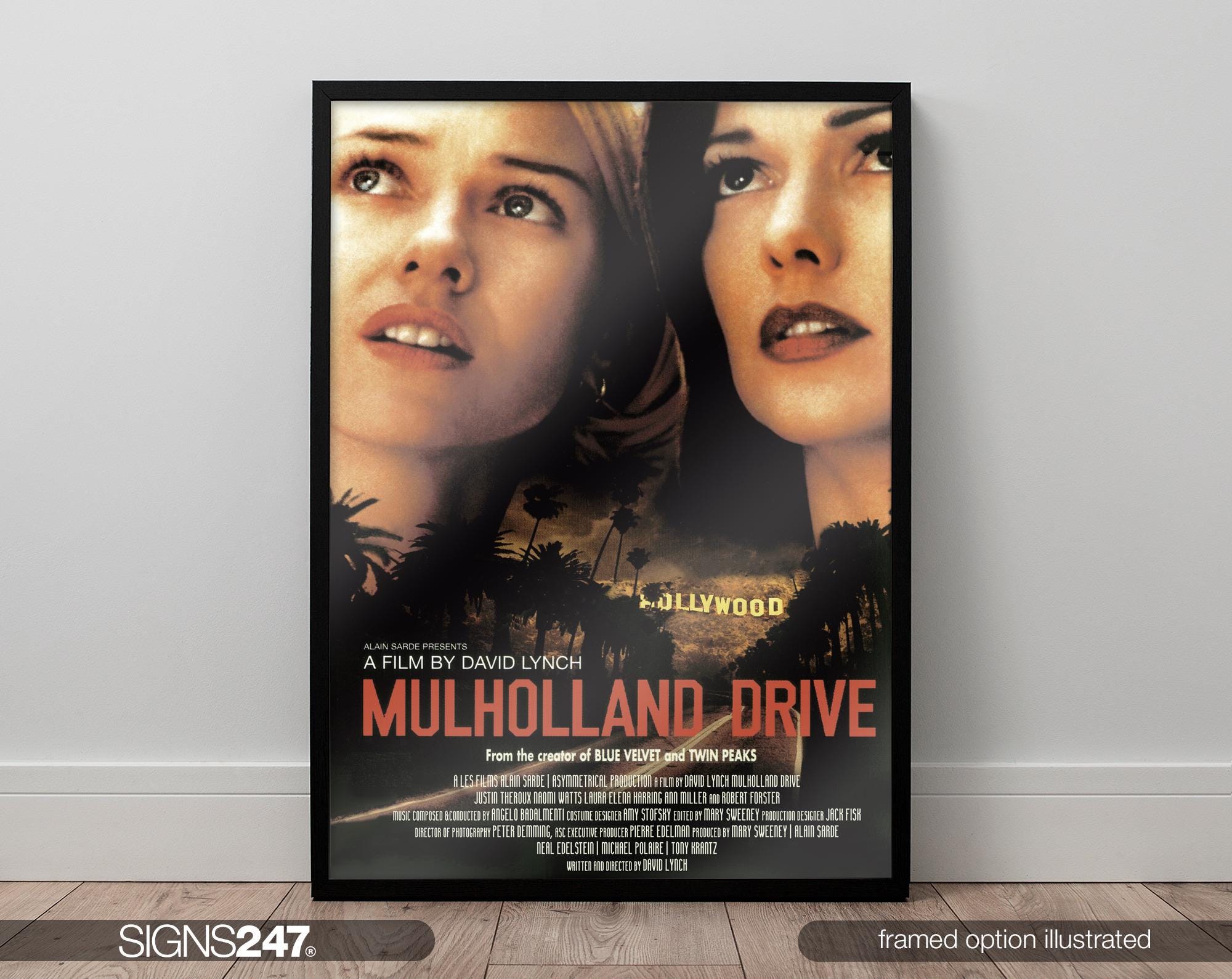 Mulholland Drive Movie Poster Jusin Theroux Naomi Watts