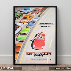 Ferris Buellers Day Off | Movie Poster | Cinema Room Poster | A0 A1 A2 A3 A4 A5